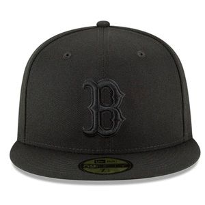 NEW ERA 59FIFTY BOSTON RED SOX HAT - BLACK, BLACK